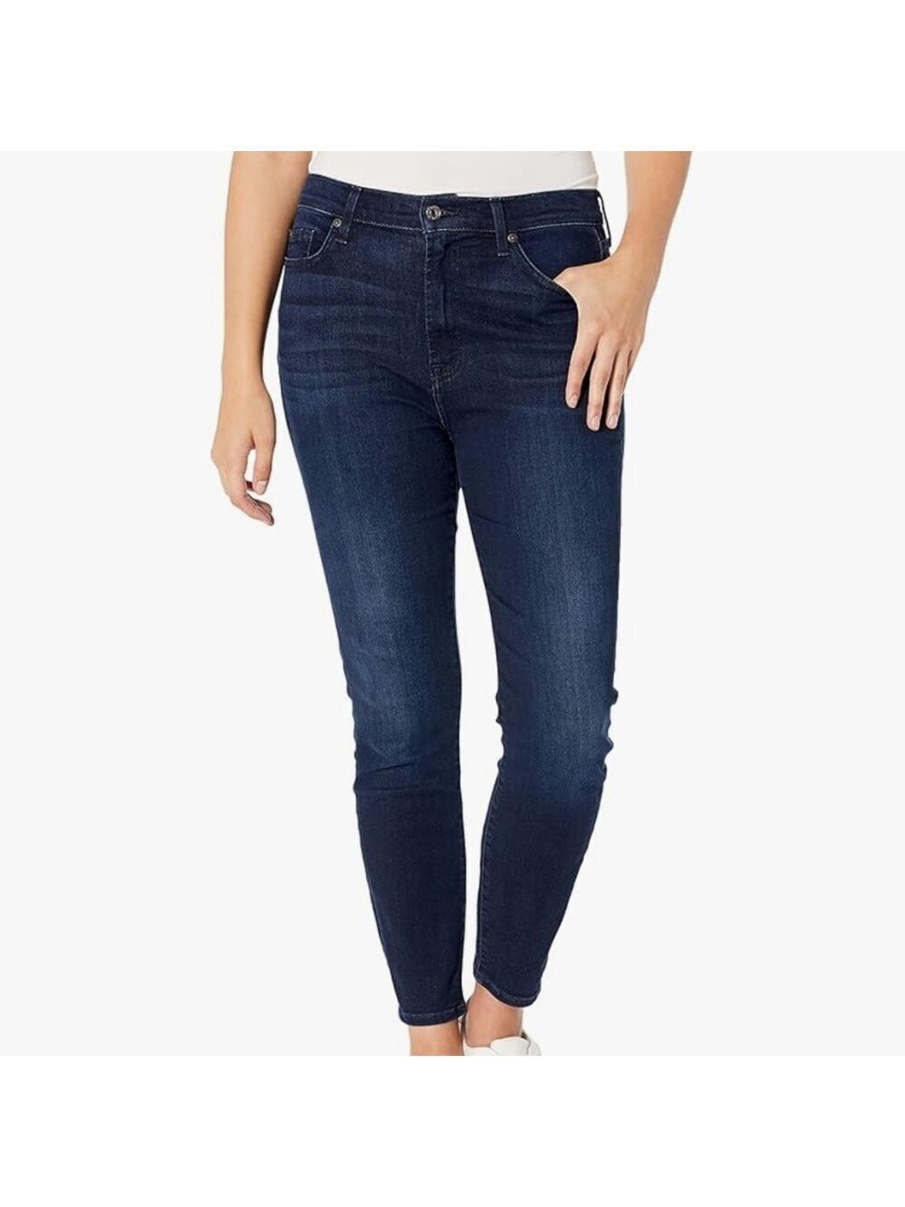 7 For All Mankind Gwenevere Dark Blue Ankle Jeans